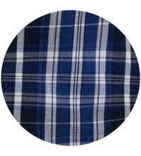 Load image into Gallery viewer, WALSALL-D555 Navy Check Button Down Collar S/S Shirt With Pocket - 101711