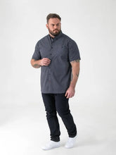 Load image into Gallery viewer, Melrose101903 - D555 Navy Icon AO Print Short Sleeve Button Down Collar Shirt