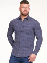 Load image into Gallery viewer, VALENCE-D555 L/S Micro AOP With Concealed Button Down Collar Shirt

