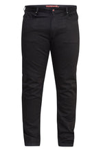 Load image into Gallery viewer, CLAUDE-KS-D555 Tapered Fit Stretch Jeans In Black
