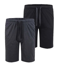 Load image into Gallery viewer, RYAN-D555Two Pack Elasticated Waist Jersey Short With Side Stripes