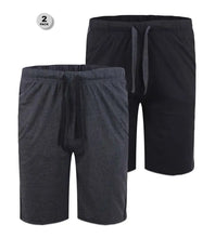 Load image into Gallery viewer, RYAN-D555Two Pack Elasticated Waist Jersey Short With Side Stripes