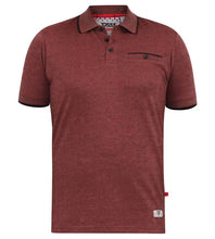 Load image into Gallery viewer, D555 TROY 1- 611604 - Textured Polo Shirt With Jacquard Collar And Cuffs With Chest Pocket