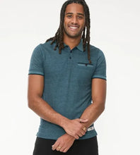 Load image into Gallery viewer, D555 TROY 2 - 611605 - Textured Polo Shirt With Jacquard Collar And Cuffs With Chest Pocket