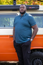 Load image into Gallery viewer, D555 TROY 2 - 611605 - Textured Polo Shirt With Jacquard Collar And Cuffs With Chest Pocket