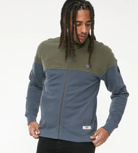 Load image into Gallery viewer, D555 DENHAM - 621601 - Zip Through Pique Fleece Sweatshirt With Chest Embroidery