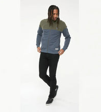 Load image into Gallery viewer, D555 DENHAM - 621601 - Zip Through Pique Fleece Sweatshirt With Chest Embroidery