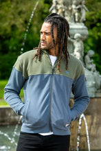 Load image into Gallery viewer, D555 DENHAM - 621601 - Zip Through Pique Fleece Sweatshirt With Chest Embroidery