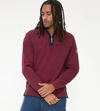 Load image into Gallery viewer, HIRALDO - 621602 - D555 Quarter Neck Pique Fleece Sweatshirt With Chest Embroidery