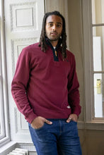 Load image into Gallery viewer, HIRALDO - 621602 - D555 Quarter Neck Pique Fleece Sweatshirt With Chest Embroidery