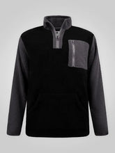 Load image into Gallery viewer, DALY-D555 1/4 Zip Neck Bonded Fleece Sweatshirt With Kangaroo & Chest Pockets