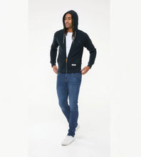 Load image into Gallery viewer, IRVIN- 641604 - Full Zip Jacquard Hoody With Chest Embroidery