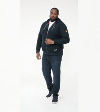 Load image into Gallery viewer, IRVIN- 641604 - Full Zip Jacquard Hoody With Chest Embroidery