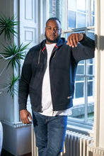 Load image into Gallery viewer, IRVIN- 641604 - Full Zip Jacquard Hoody With Chest Embroidery