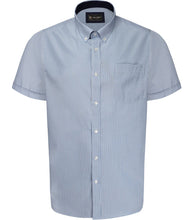 Load image into Gallery viewer, KAM Short Sleeve stripe shirt-Blue/white