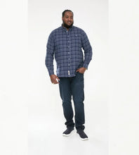 Load image into Gallery viewer, D555 Sonny - 111604 -Navy Check Shirt with chest Patch pocket
