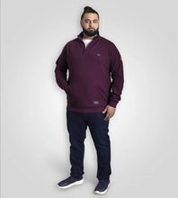 Load image into Gallery viewer, LANCASTER-D555 Quarter Zip Neck Sweatshirt In Quilted Fabric - 621801
