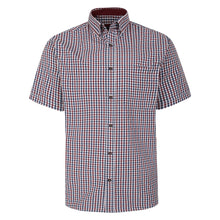 Load image into Gallery viewer, KAM 6287 Classic SS gingham shirt Wine
