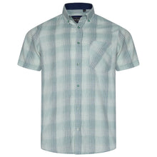 Load image into Gallery viewer, KAM 6382 SS Textured check shirt MINT
