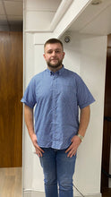 Load image into Gallery viewer, Gingham - Short Sleeve mini Blue check - KBS 6219
