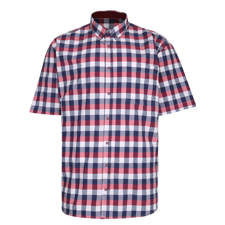 KAM Menswear Short Sleeved Checkered Shirt